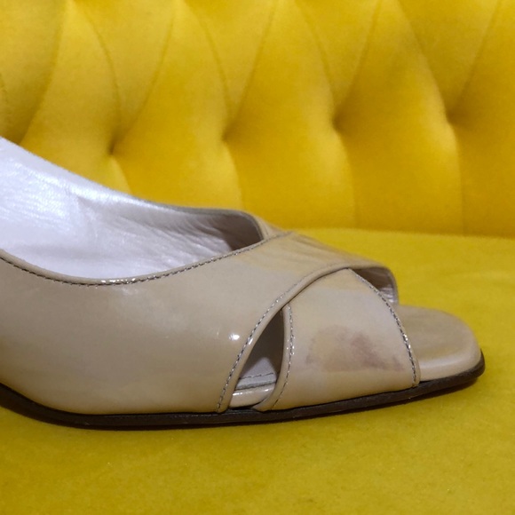 PRADA Nude Leather Heeled Sandals - Picture 9 of 13